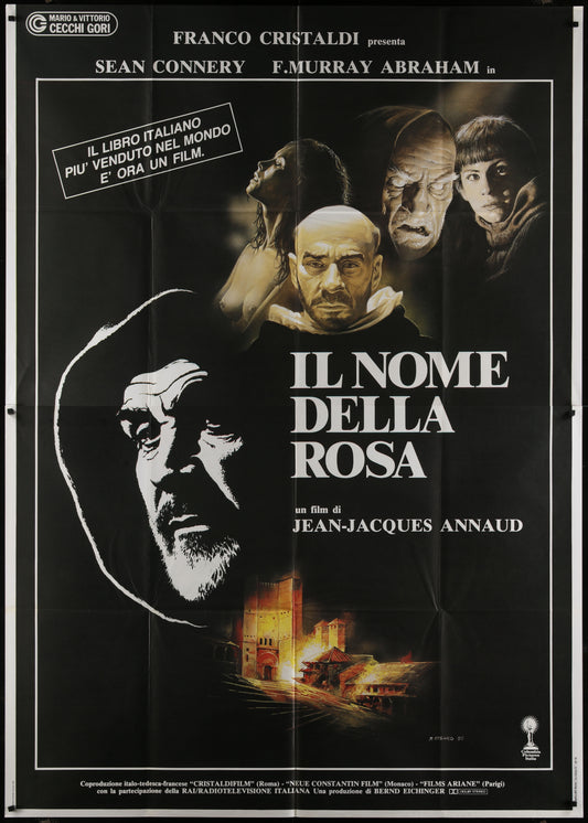 The Name of the Rose (1986) Original Italian Two-Panel Movie Poster 55 x 78