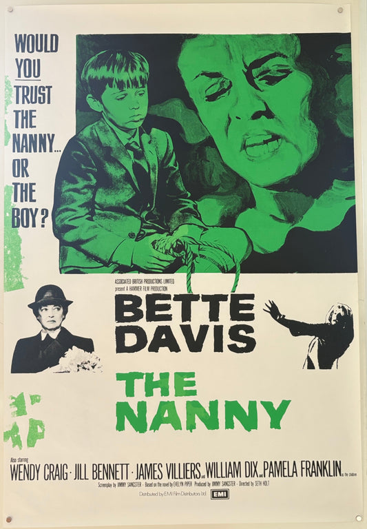 The Nanny (1965) Original UK One Sheet Movie Poster (1970s RR)