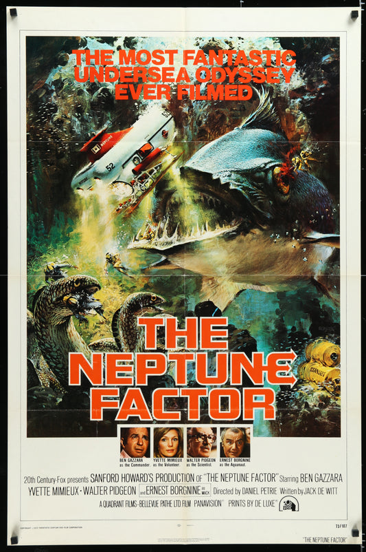 The Neptune Factor (1973) Original US One Sheet Movie Poster