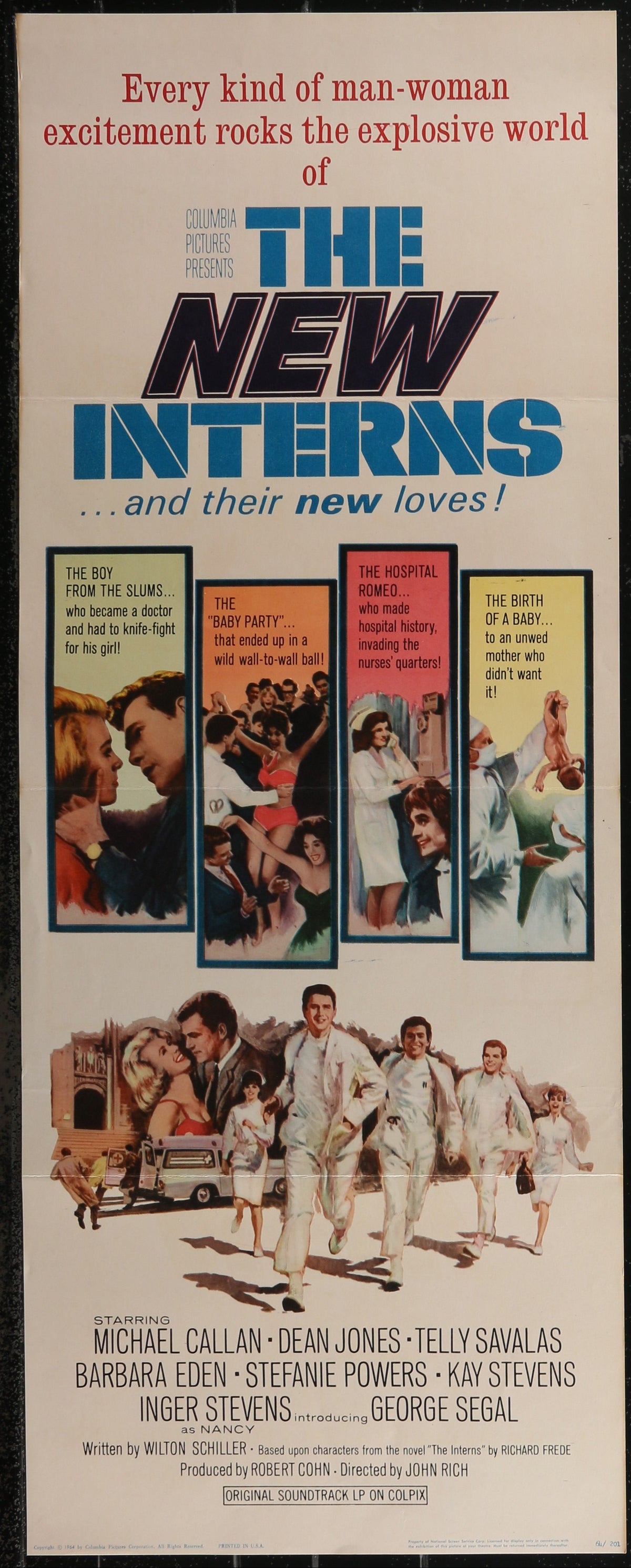 The New Interns (1964) Original US Insert Movie Poster 14 x 36 in