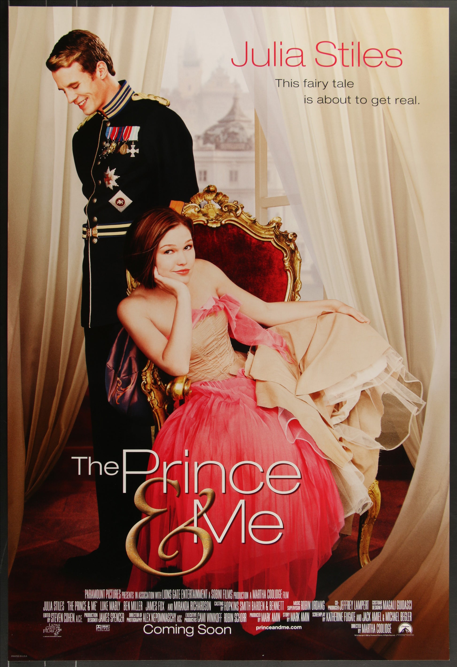 The Prince and Me (2004) Original US One Sheet Movie Poster 27 x 40