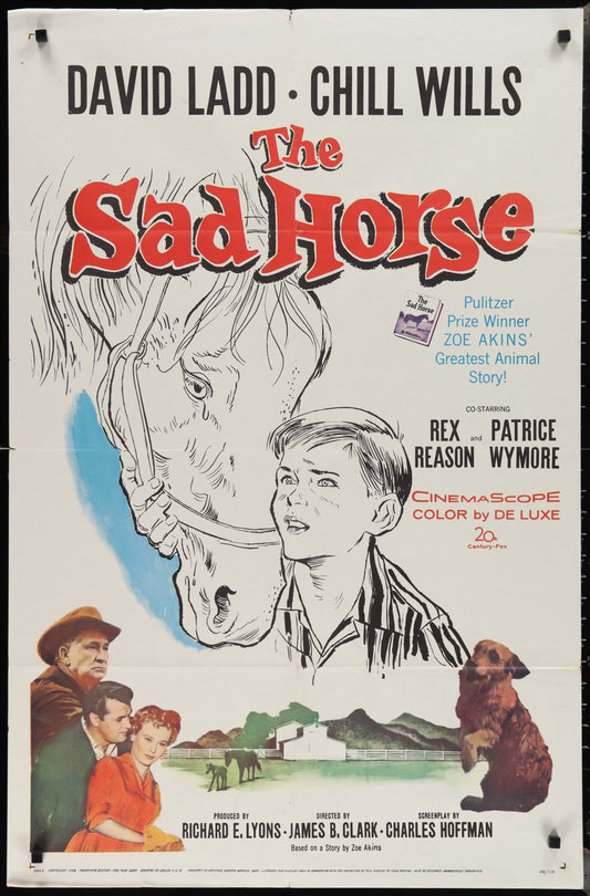 The Sad Horse (1959) Original US One Sheet Movie Poster 27 x 41