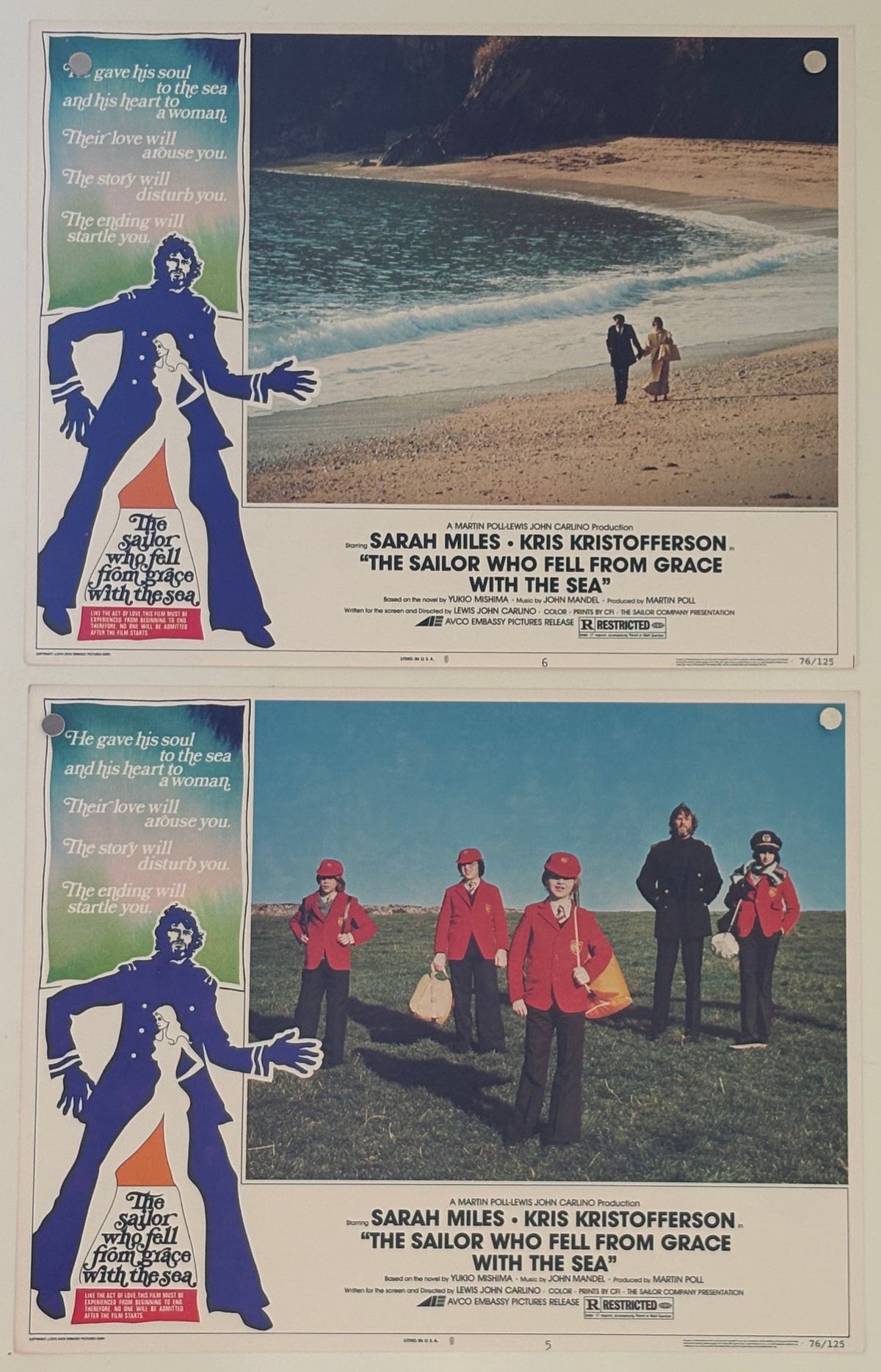 The Sailor Who Fell from Grace with the Sea (1976) x7 US Lobby Cards