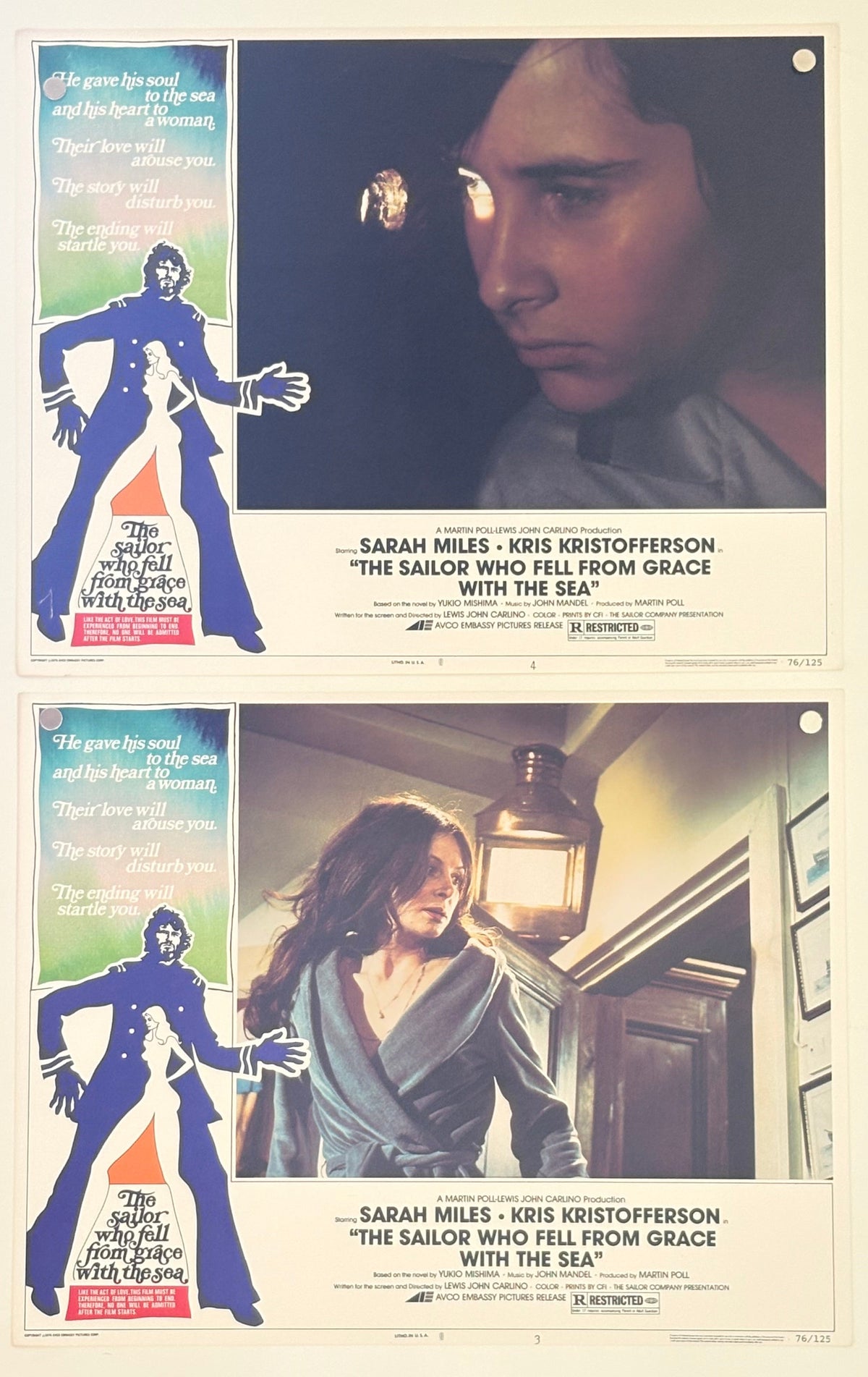 The Sailor Who Fell from Grace with the Sea (1976) x7 US Lobby Cards