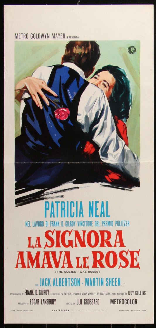 The Subject Was Roses (1969) Original Italian Locandina Movie Poster 33 x 70 cm