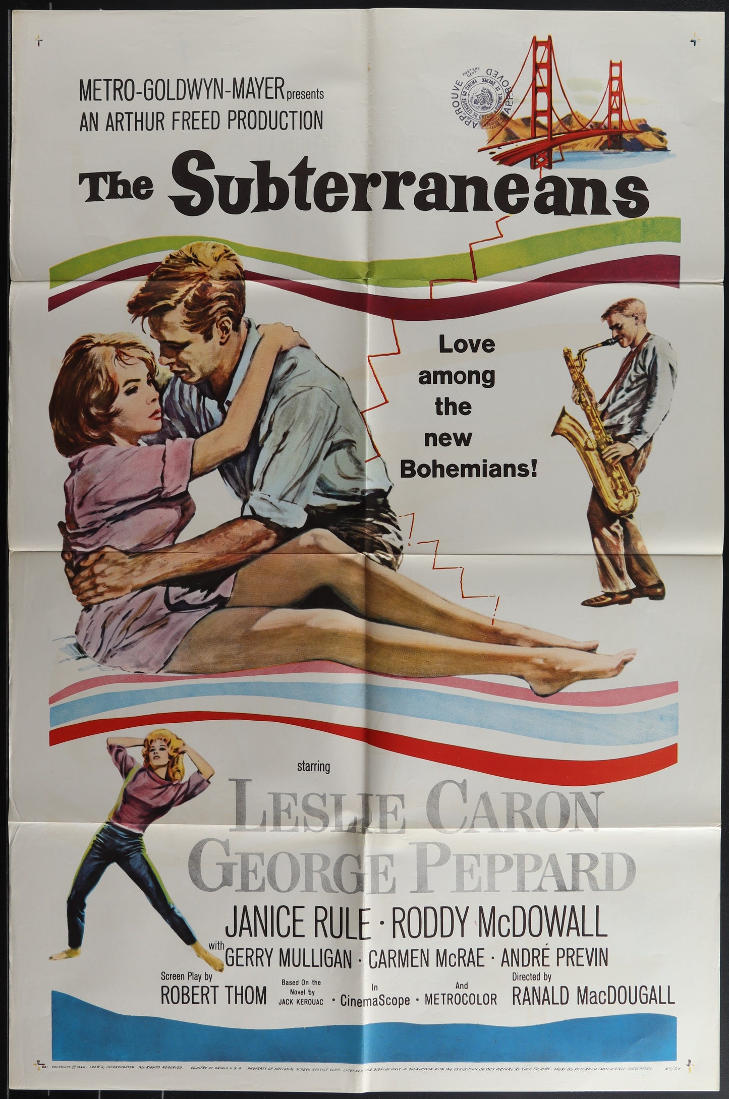 The Subterraneans (1960) Original US One Sheet Movie Poster