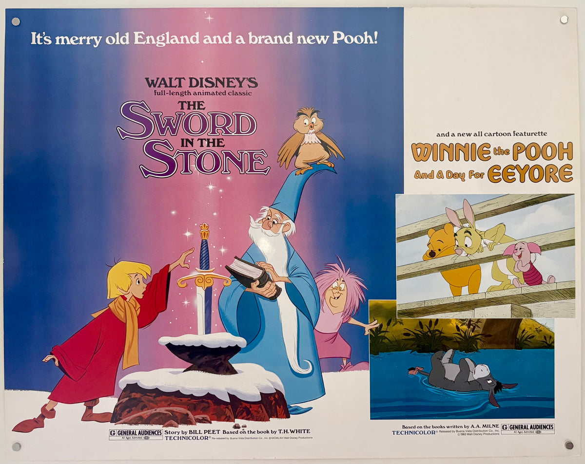 The Sword in the Stone / Winnie the Pooh (1983) US Half Sheet Poster
