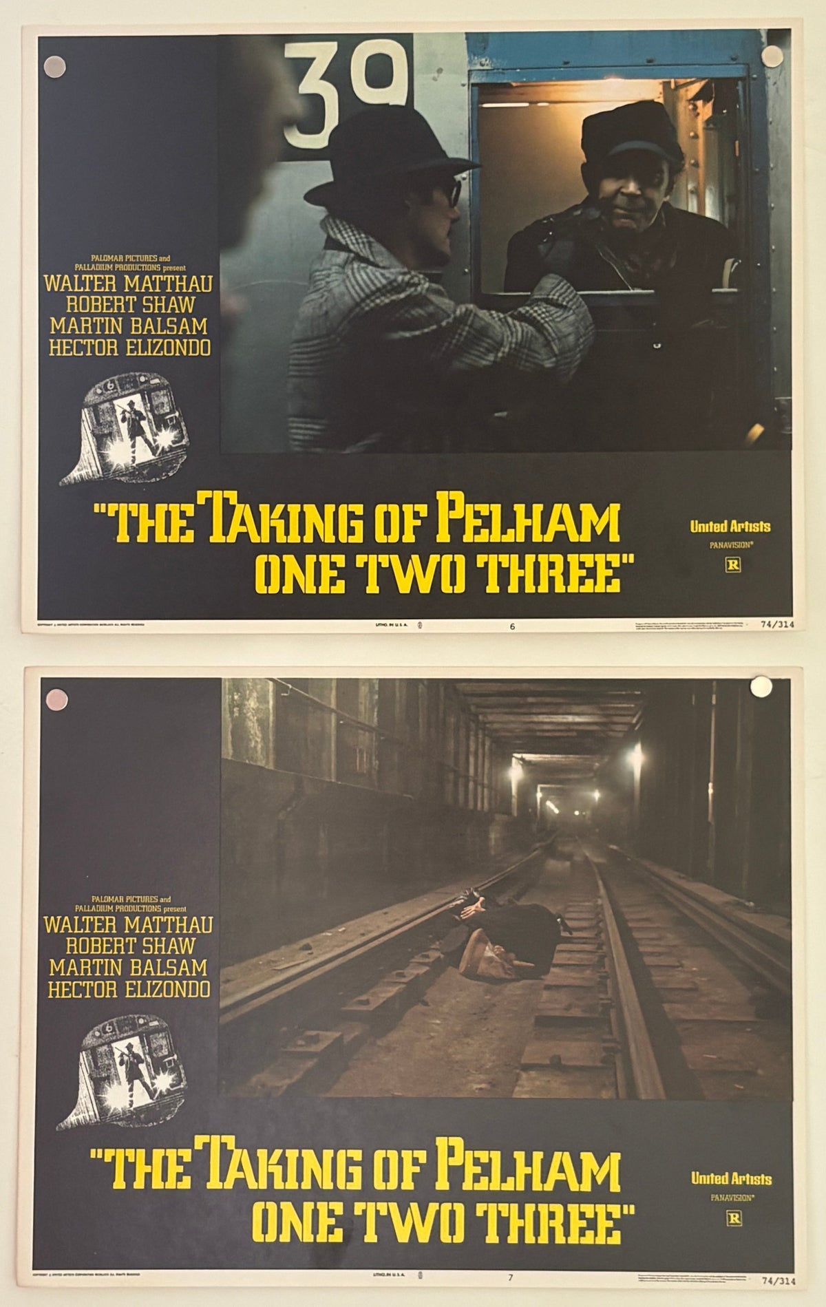 The Taking of Pelham One Two Three (1974) 7 Original US Lobby Cards