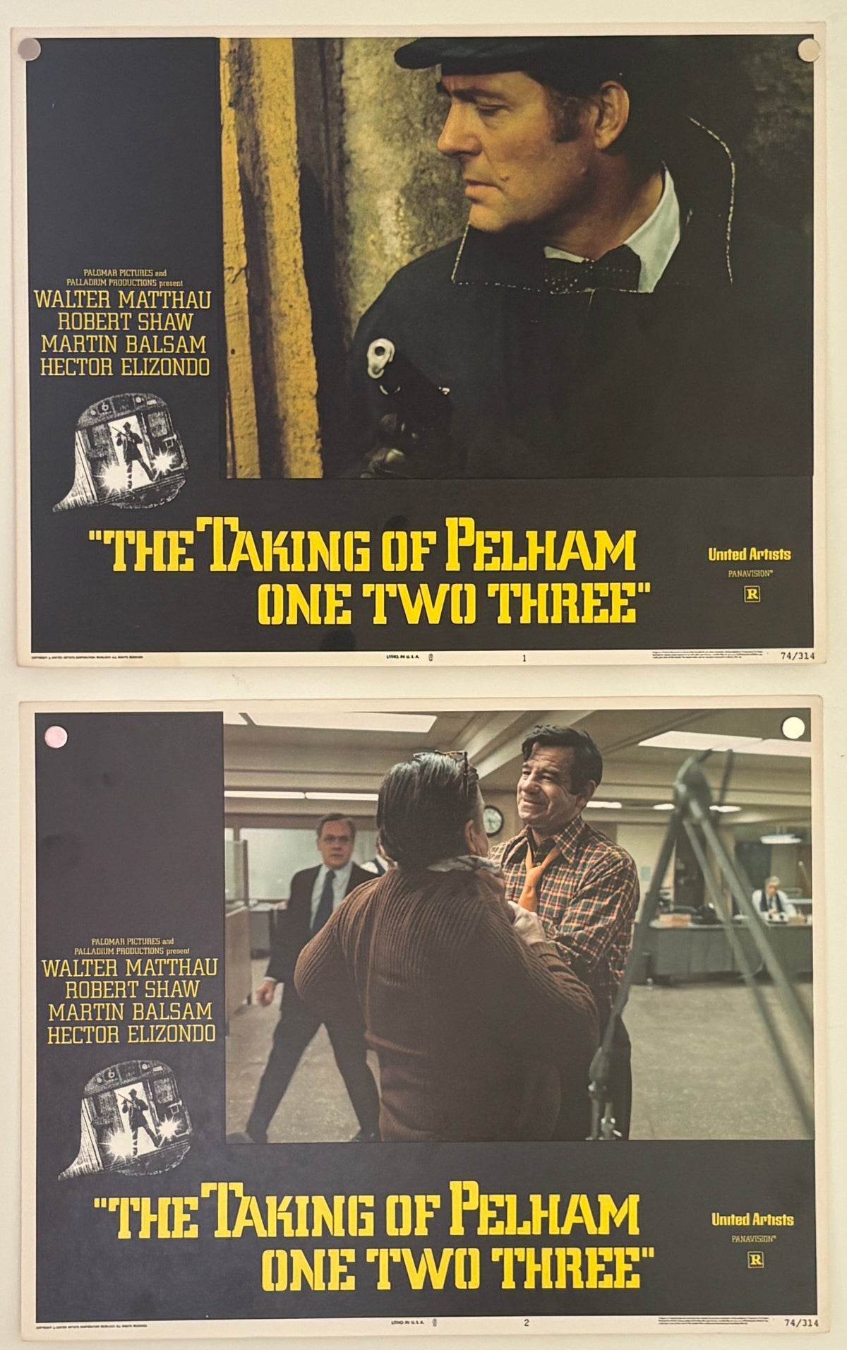 The Taking of Pelham One Two Three (1974) 7 Original US Lobby Cards