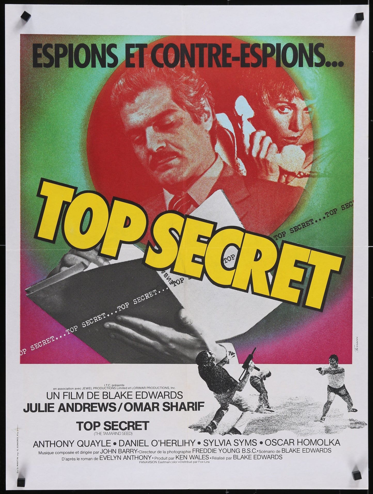 The Tamarind Seed (1974) Original French Affiche Movie Poster 