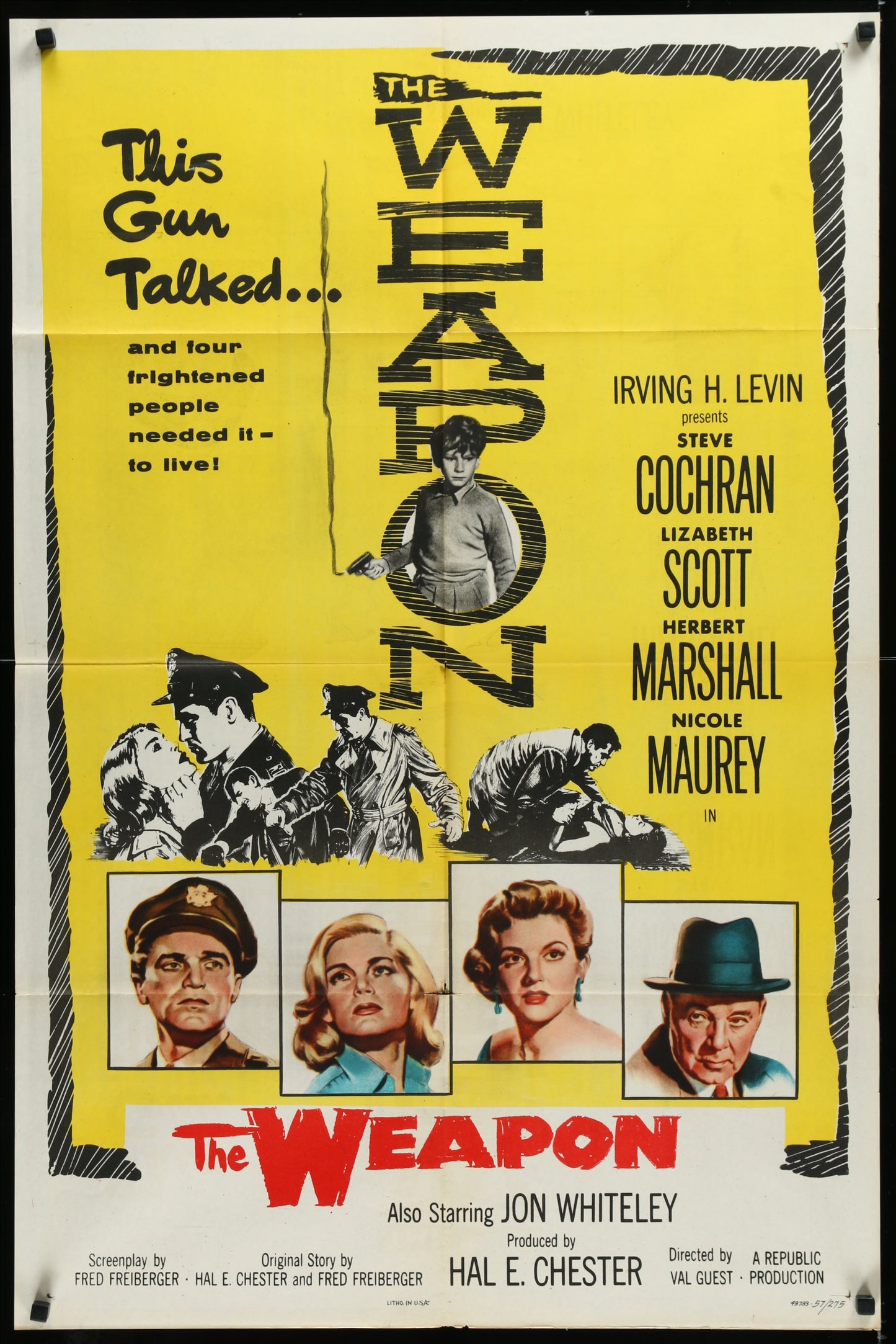 The Weapon (1957) Original US One Sheet Movie Poster