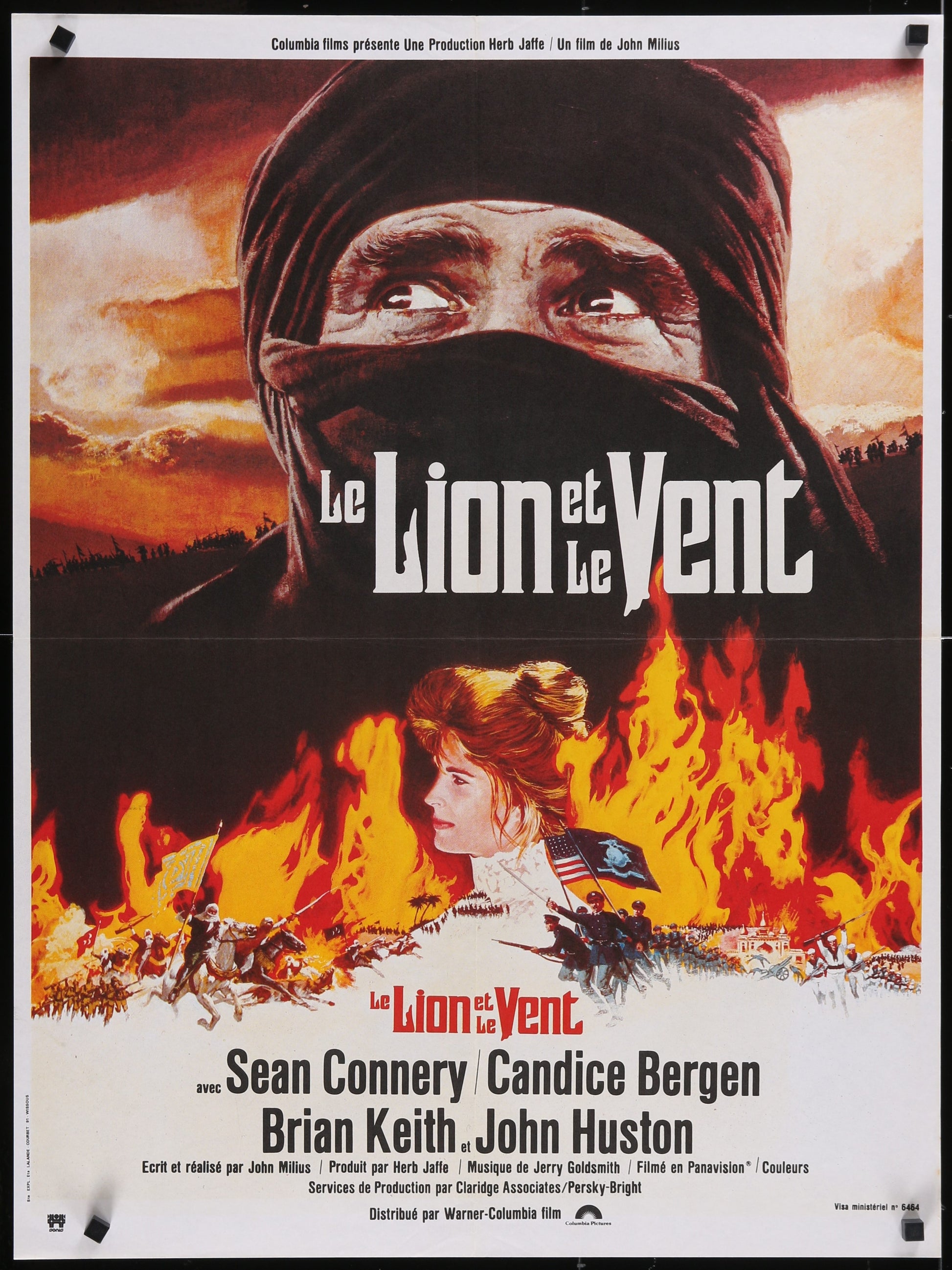 The Wind and the Lion (1975) Original French Affiche Movie Poster 23x32
