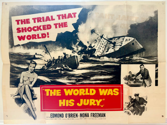 The World Was His Jury (1958) Original UK Quad Movie Poster