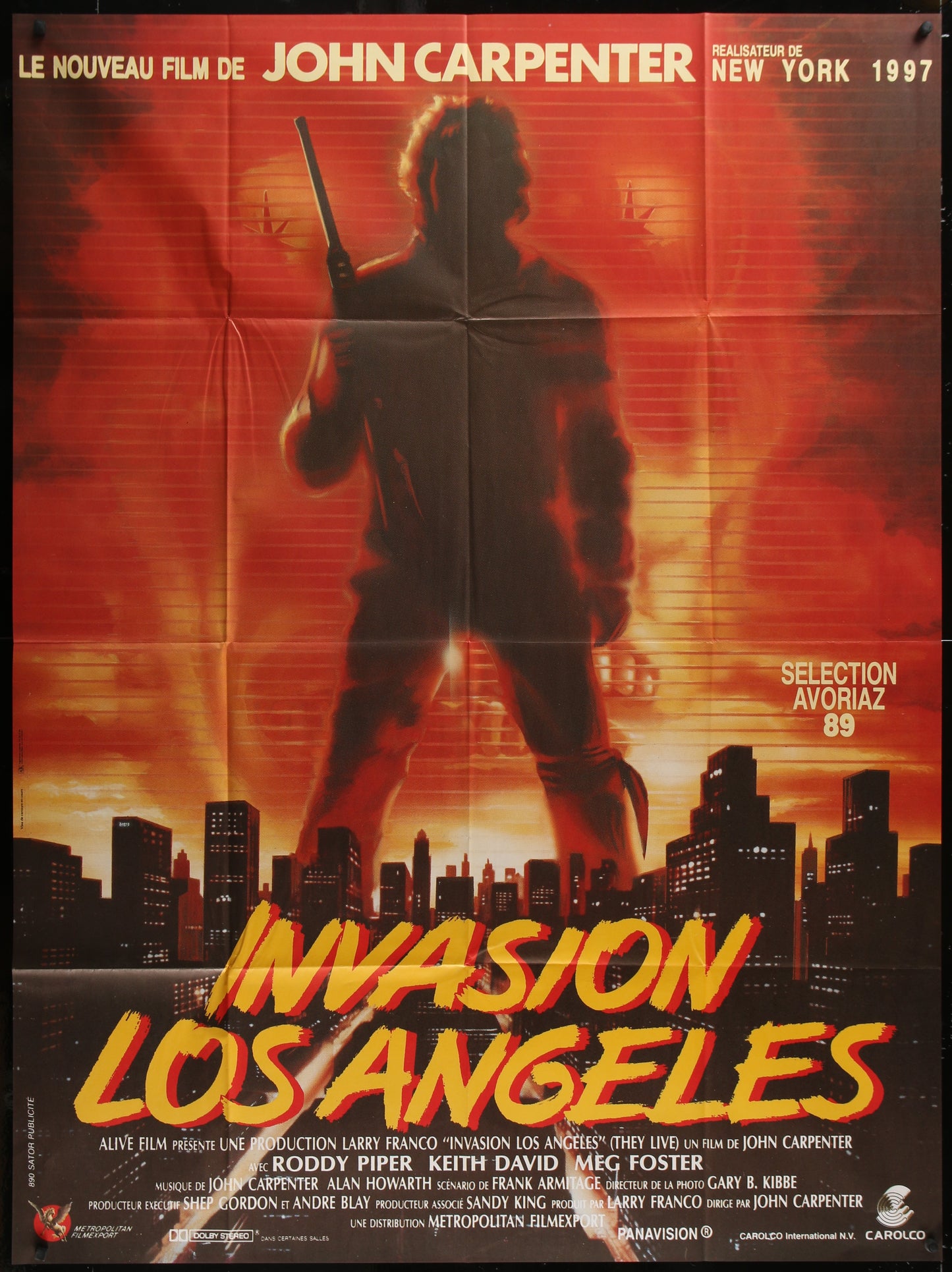 They Live (1989) Original French Grande Movie Poster 45.5x62
