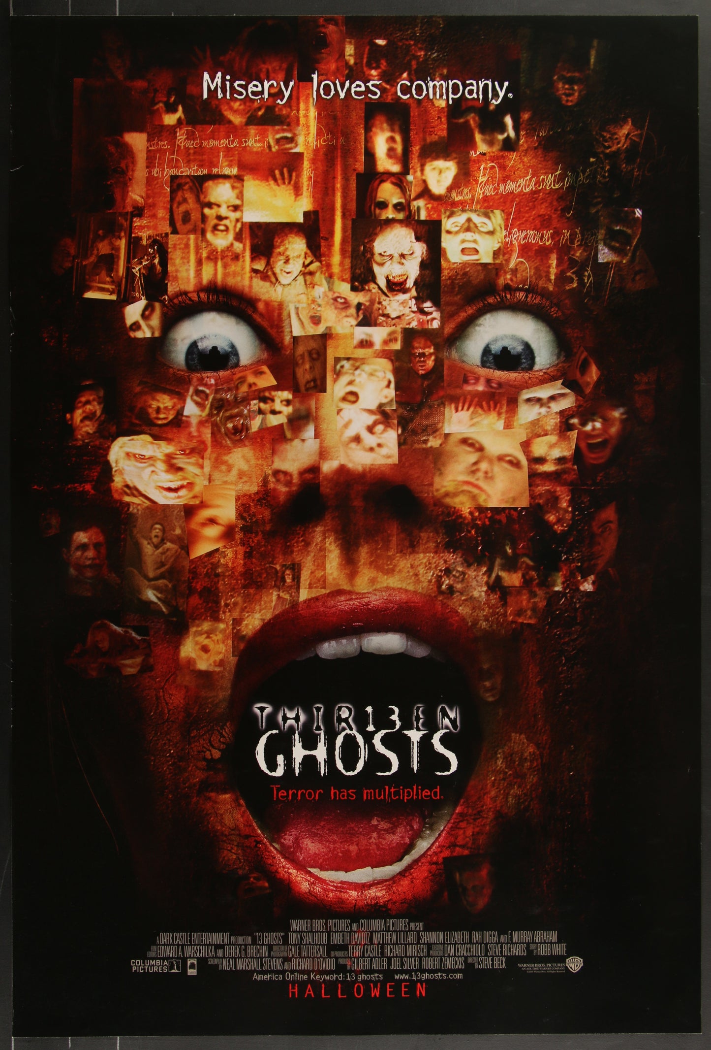 Thir13en Ghosts (2001) Original US One Sheet Movie Poster 27 x 40
