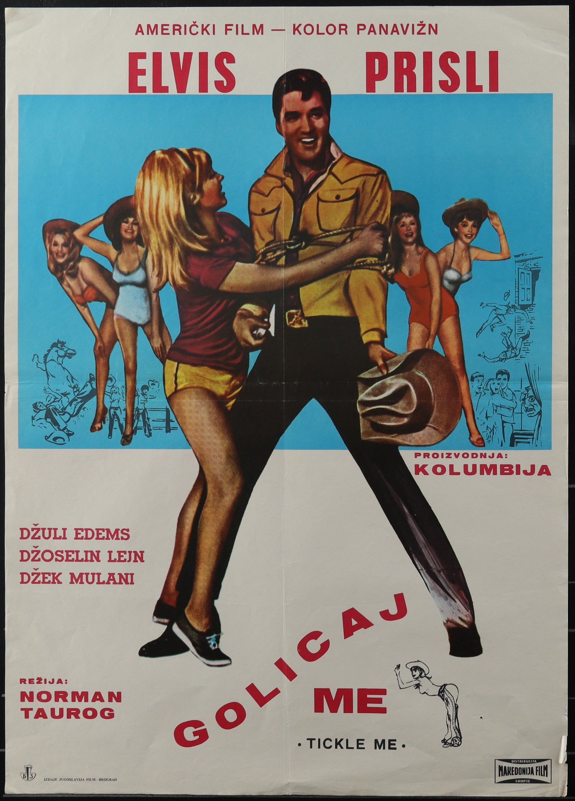 Tickle Me (1965) Original Yugoslav Movie Poster