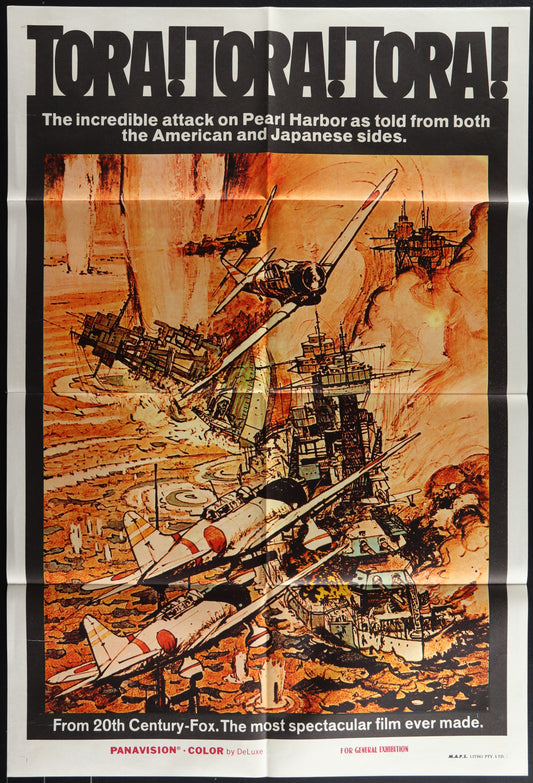 Tora! Tora! Tora! (1970) Original Australian One Sheet Movie Poster 27 1/4 x 39 3/4