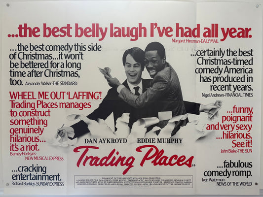 Trading Places (1983) Original Reviews UK Quad Movie Poster