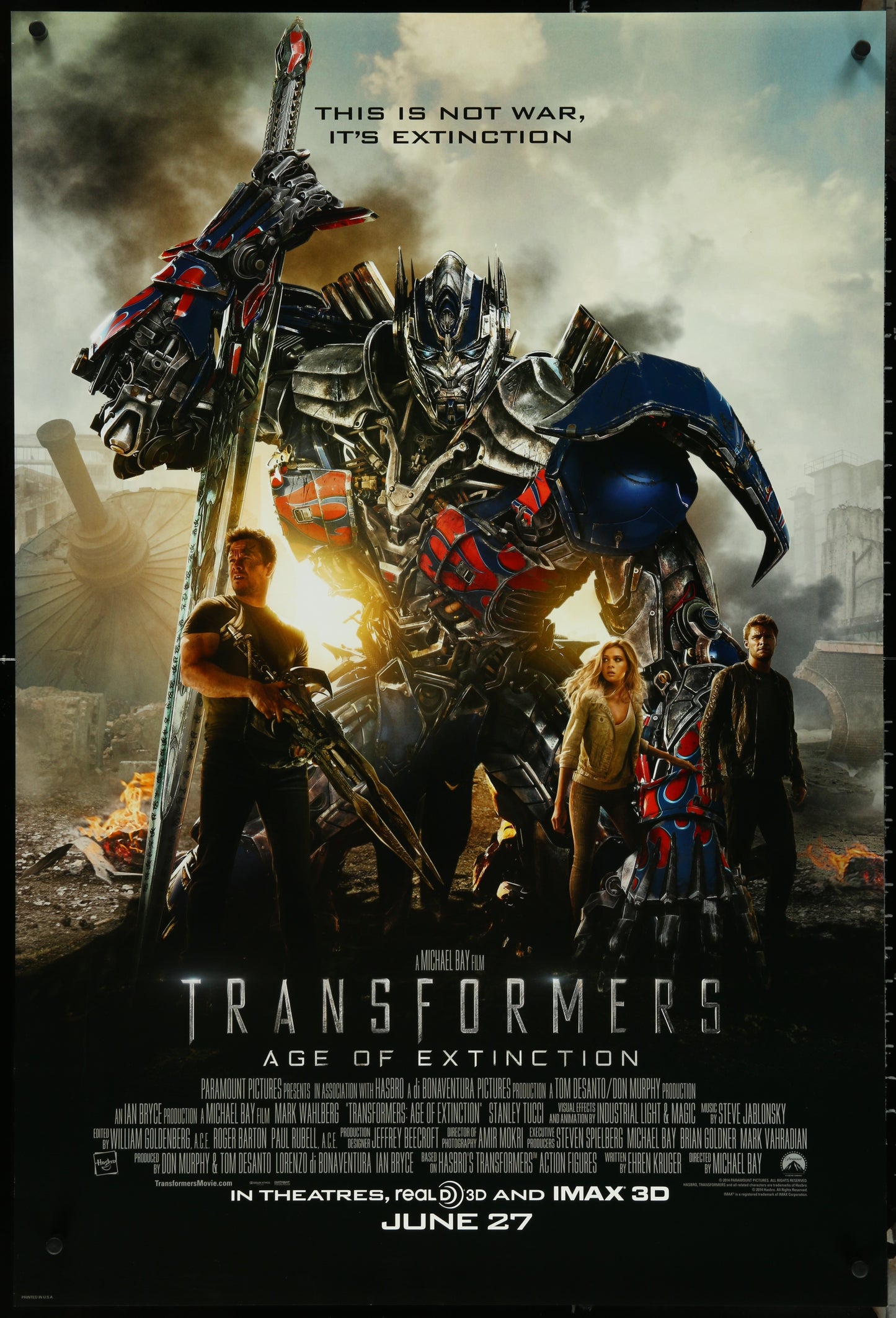 Transformers: Age Of Extinction (2014) Original US One Sheet Movie Poster