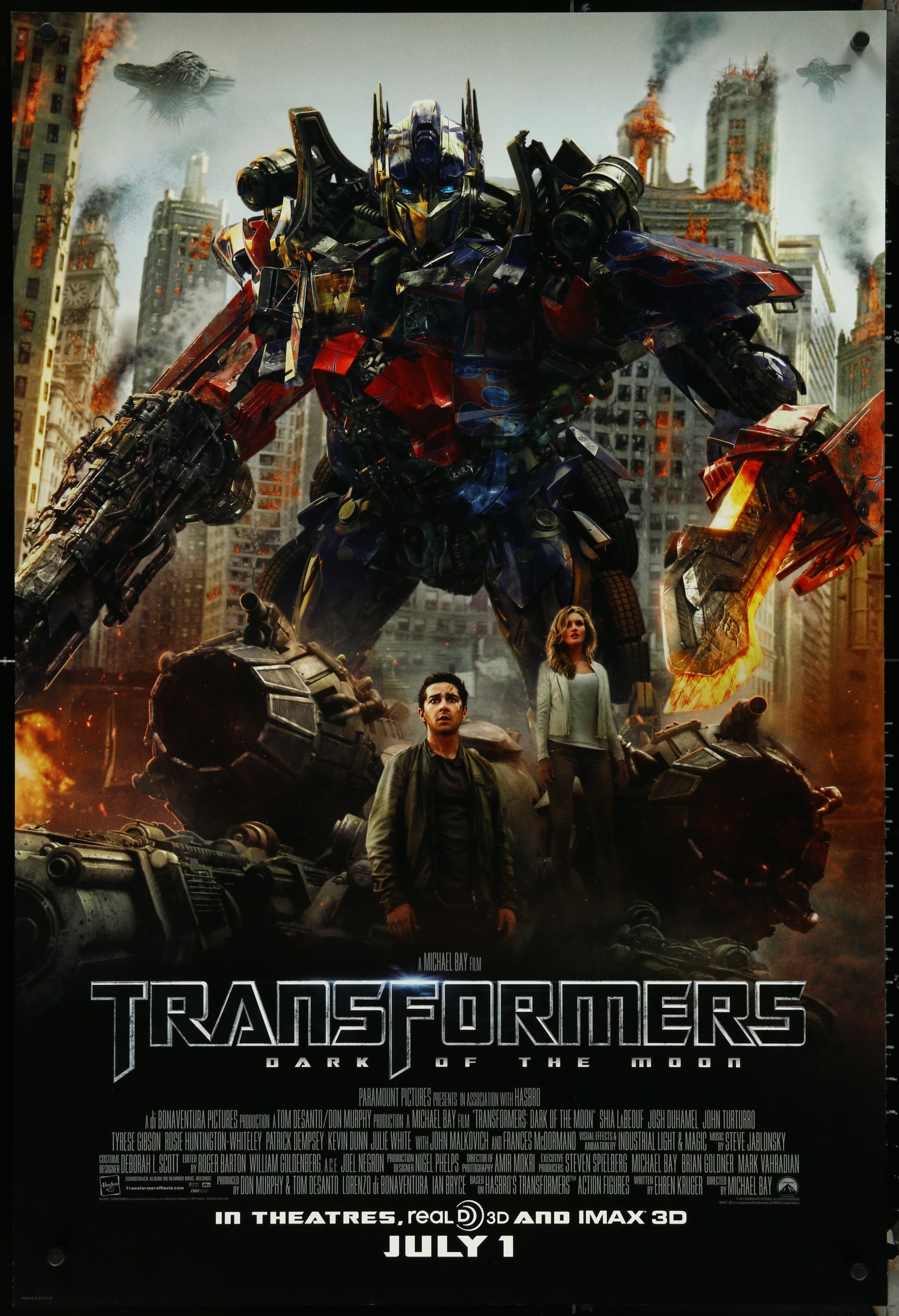 Transformers: Dark Of The Moon (2011) Original US One Sheet Movie Poster
