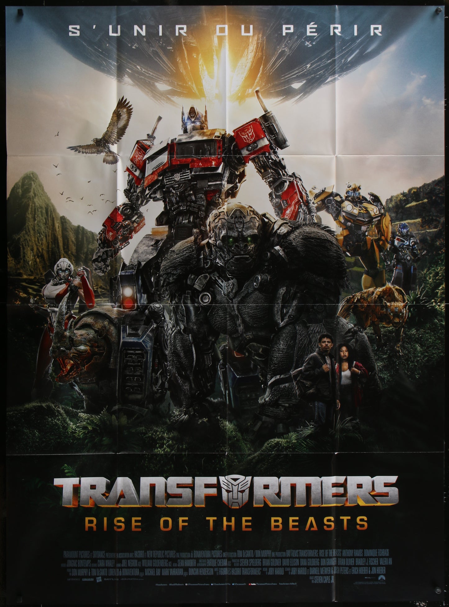 Transformers: Rise of the Beasts (2023) Original French Grande Movie Poster 116 x 157 cm
