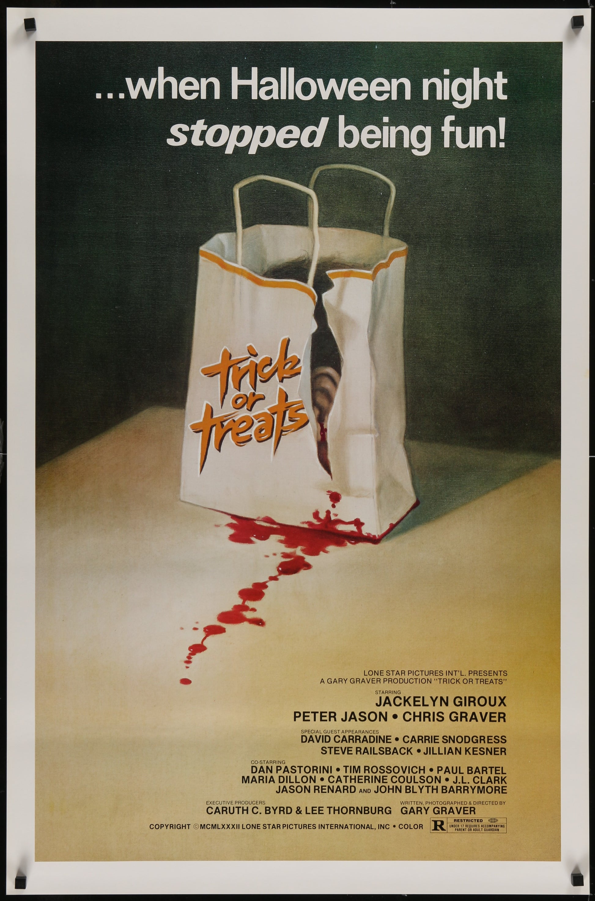 Trick or Treats (1982) Original US One Sheet Movie Poster 27 x 41