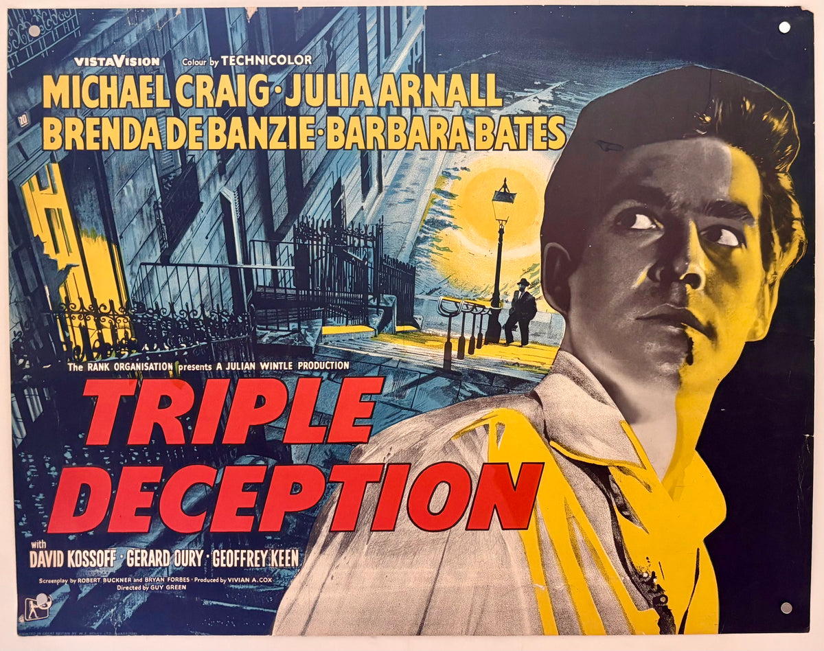 Triple Deception (1956) Original US Half Sheet Movie Poster