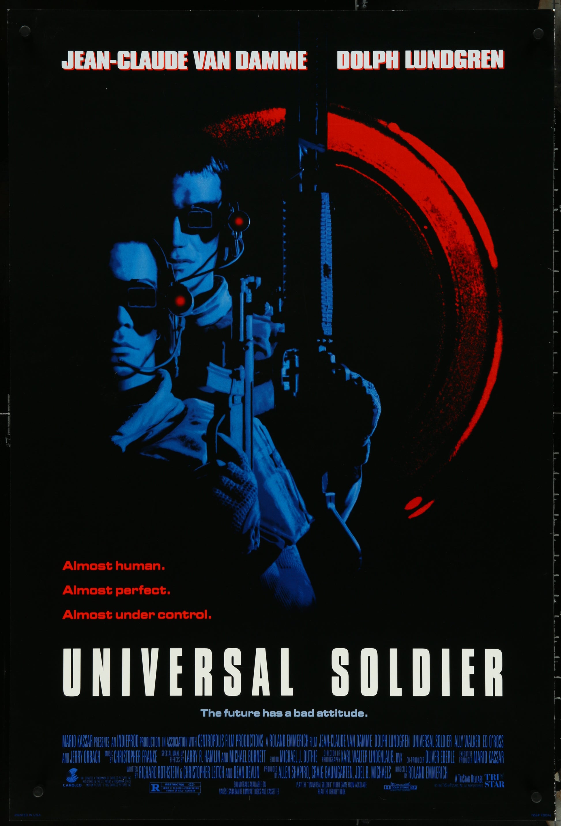 Universal Soldier (1992) Original US One Sheet Movie Poster