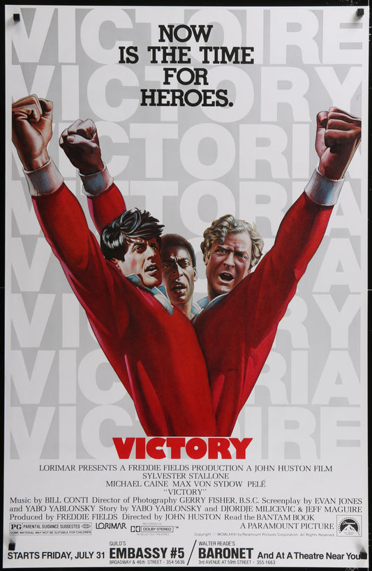 Victory (1981) Original US Half Subway Movie Poster 29.5 x 45.5