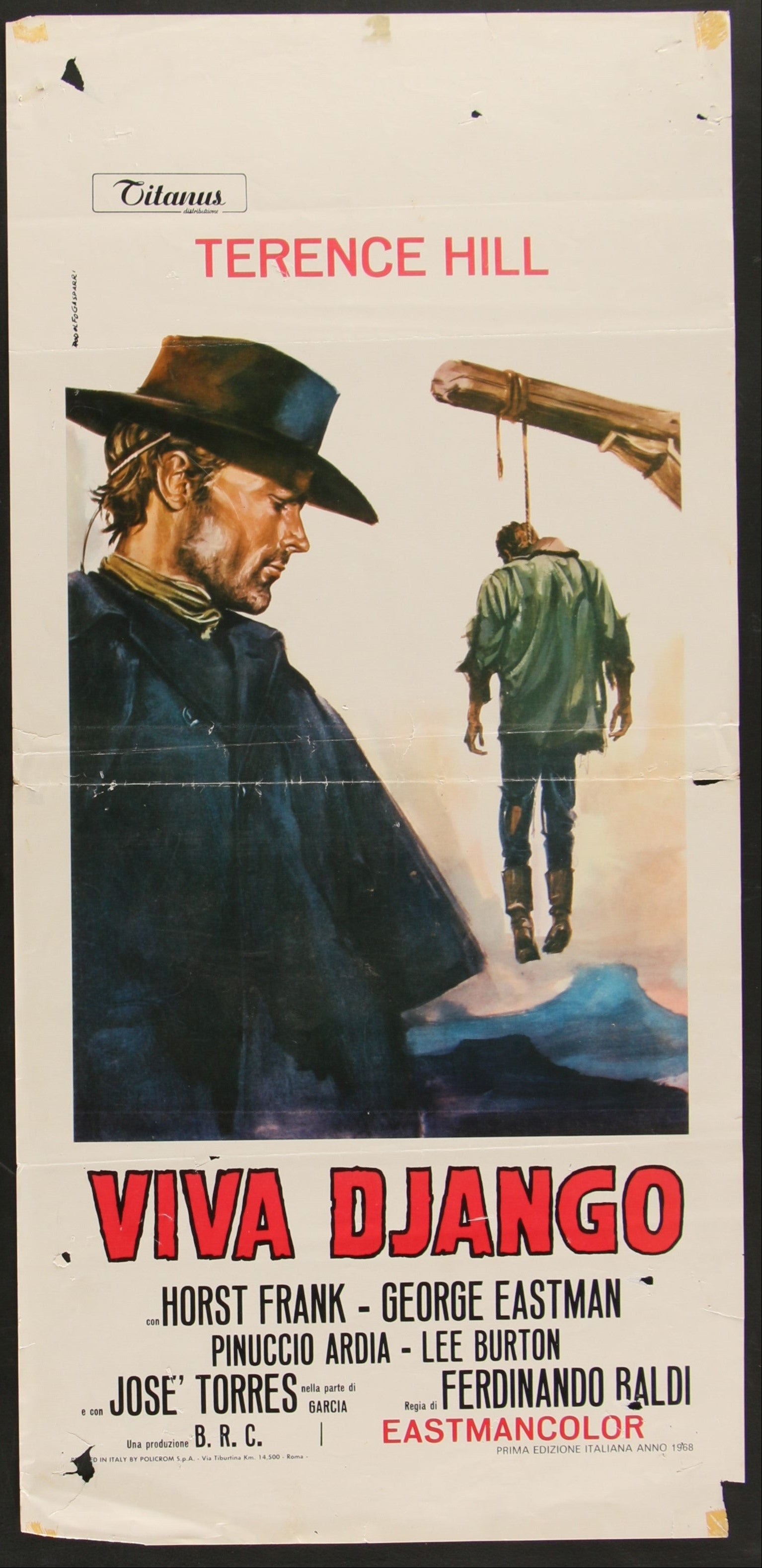 Viva Django (1980s RR) Original Italian Locandina Movie Poster