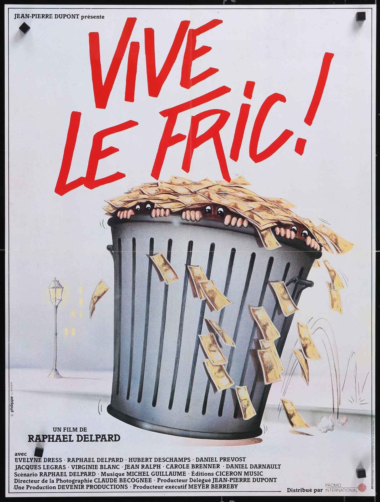 Vive le fric! (1985) Original French Affiche Movie Poster 