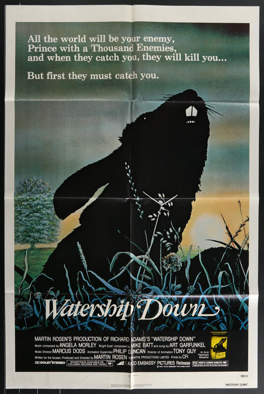 Watership Down (1978) Original US One Sheet Movie Poster