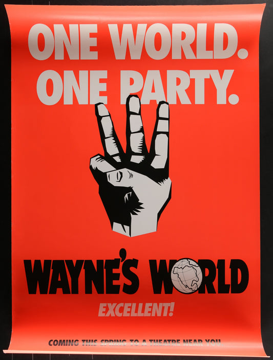 Wayne's World (1992) Advance US One Sheet Movie Poster