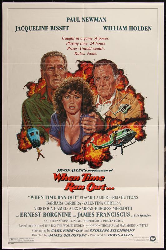Vintage one-sheet movie poster for 'When Time Ran Out.