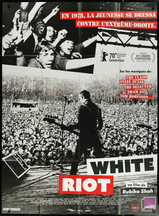 White Riot (2020) Original French One Panel Movie Poster- The Clash - Punk