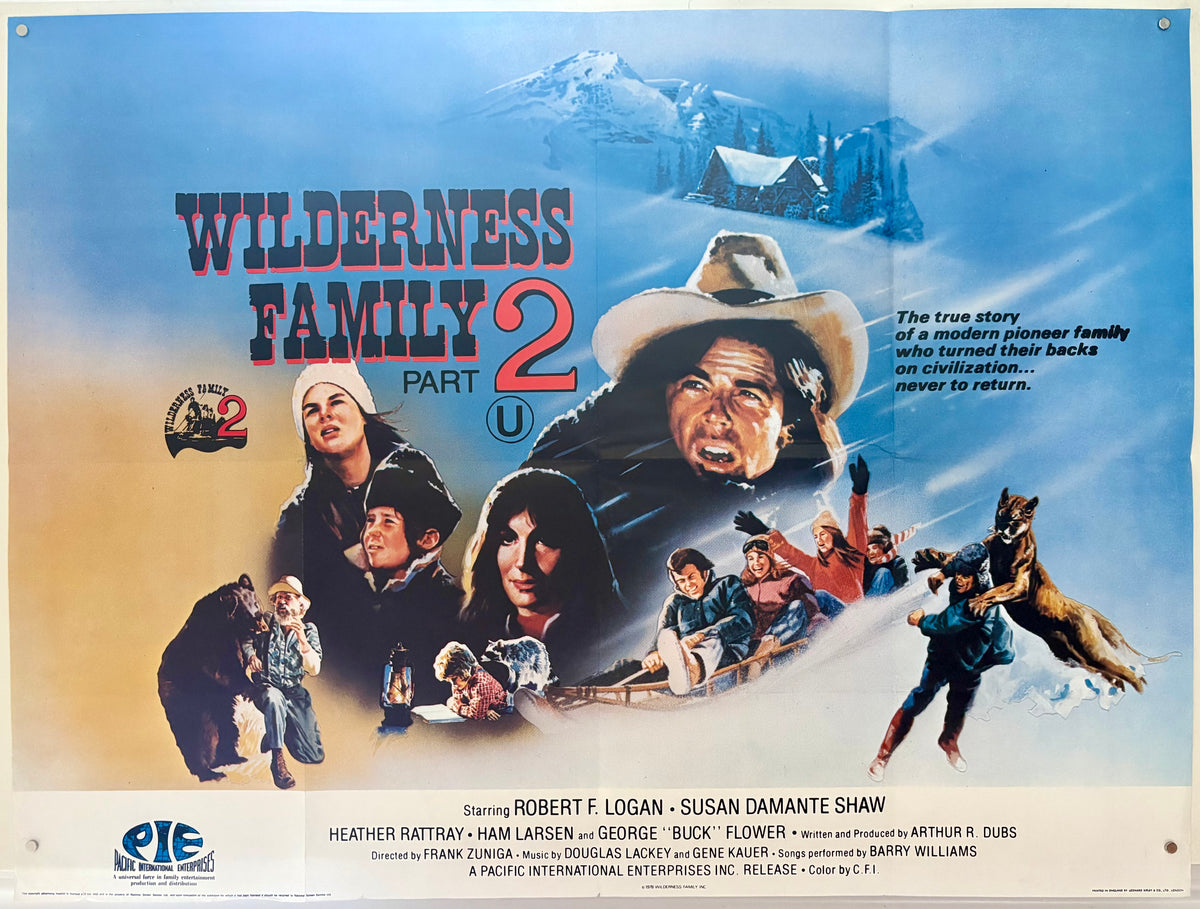 Wilderness Family Part 2 (1978) Original UK Quad Movie Poster