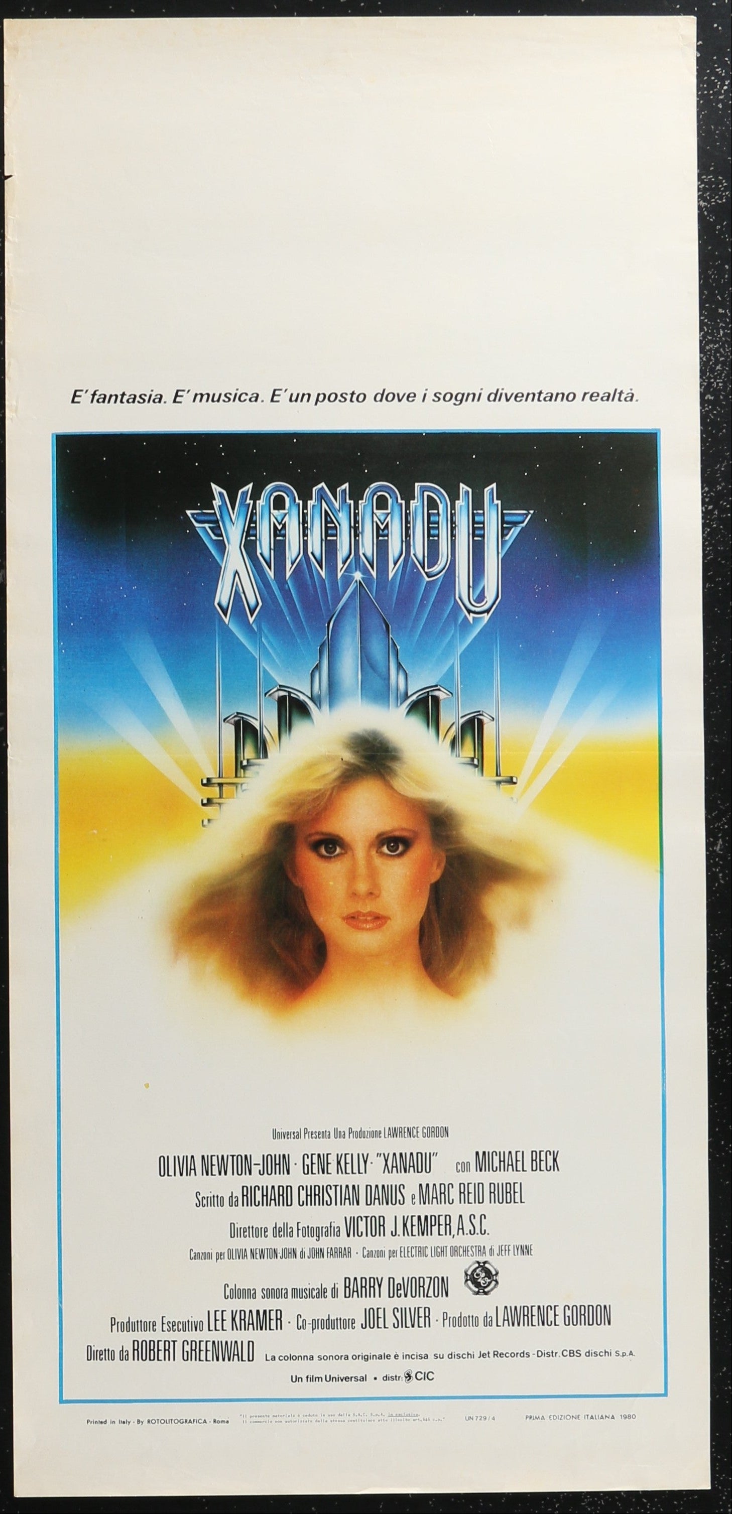 Xanadu (1980) Original Italian Locandina Movie Poster 34 x 70 cm