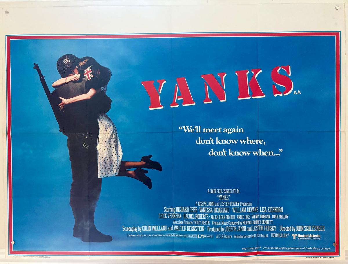 Yanks (1979) Original UK Quad Movie Poster - Richard Gere