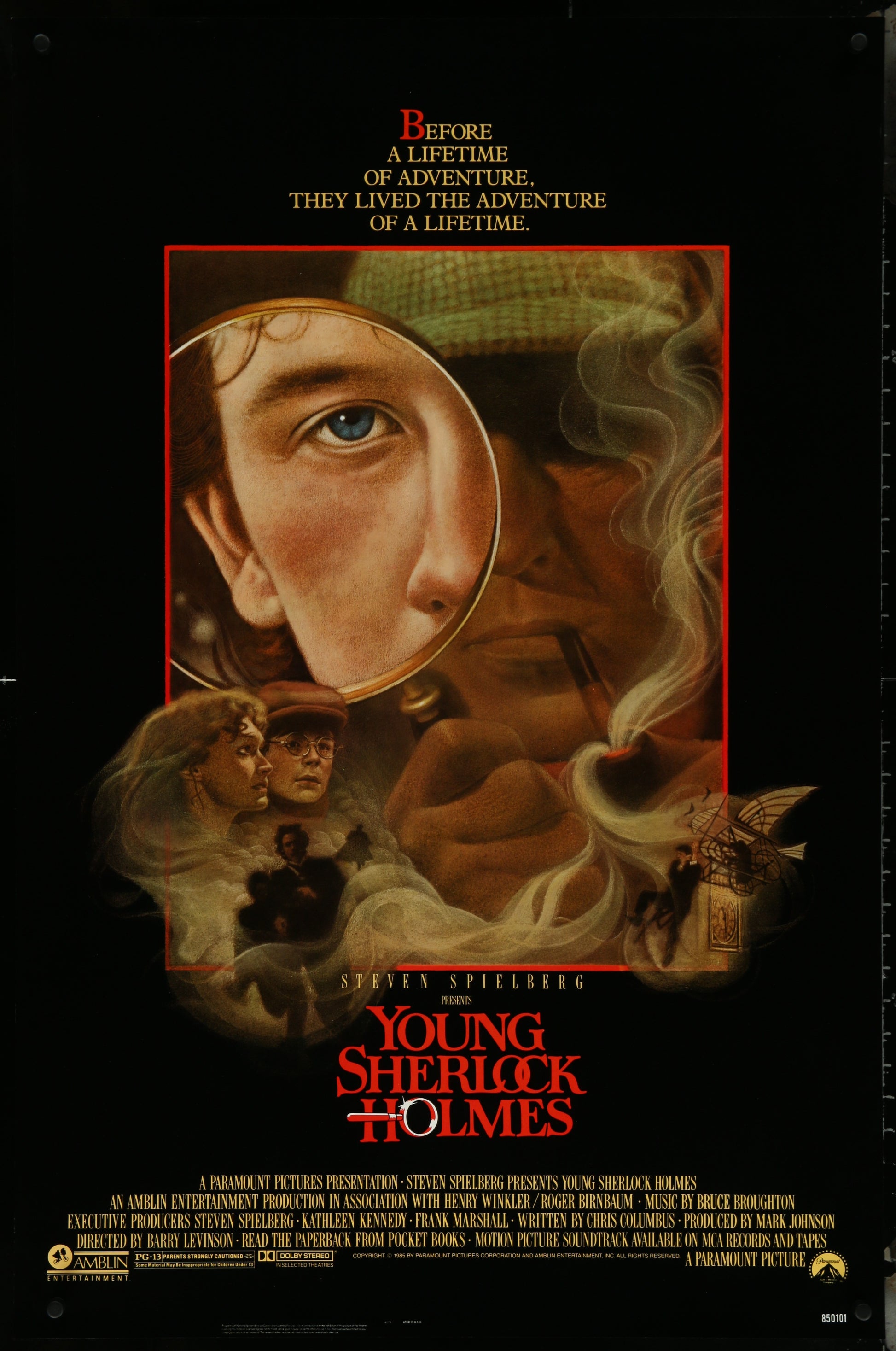 Young Sherlock Holmes (1985) Original US One Sheet Movie Poster 27 x 41