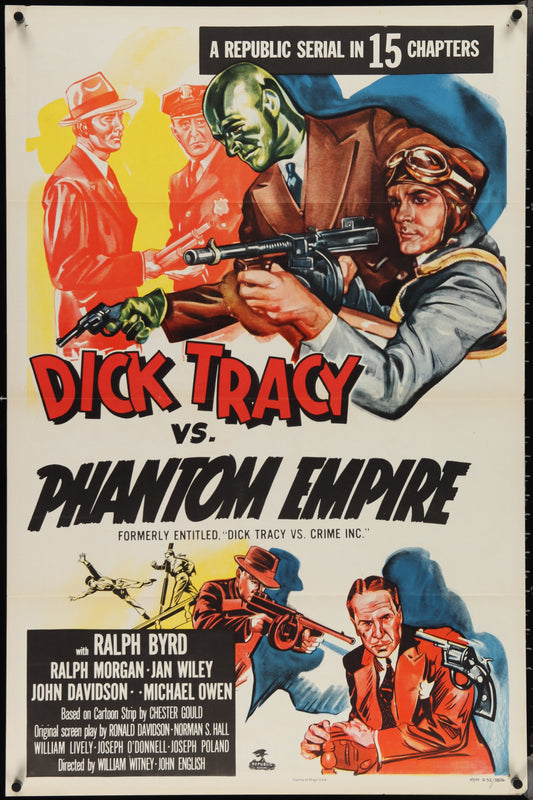 Dick Tracy Vs. Phantom Empire (1952 Re-Release) Original US One Sheet Movie Poster