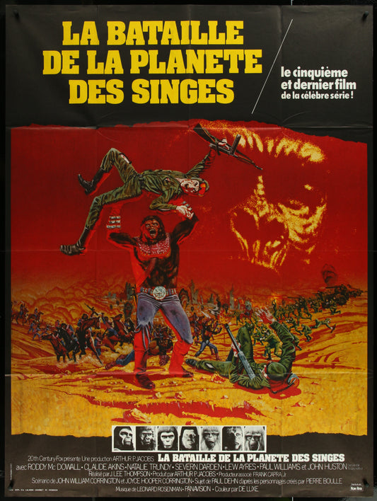 Battle For The Planet Of The Apes (1973) Original French One Panel Movie Poster