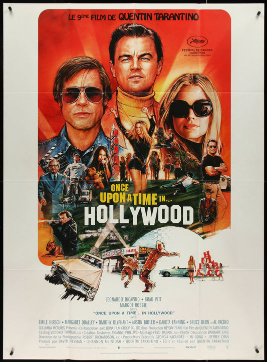 Once Upon A Time.... In Hollywood (2019) Original French "Grande" One Panel Movie Poster