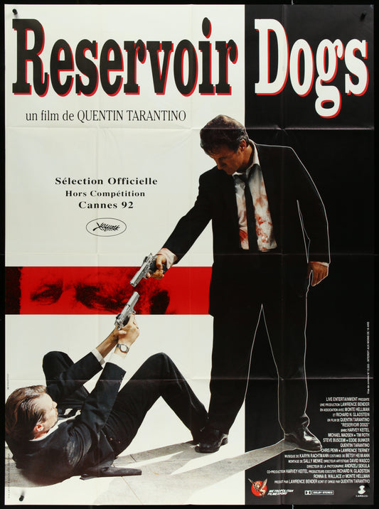 Reservoir Dogs (1992) Original French "Grande" One Panel Movie Poster