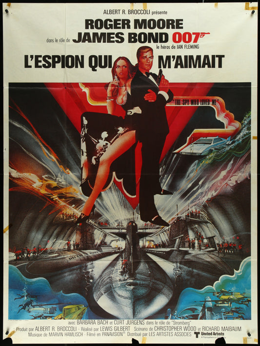 The Spy Who Loved Me (1977) Original French One Panel Movie Poster