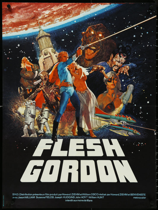 Flesh Gordon (1975) Original French 'Affiche' Movie Poster