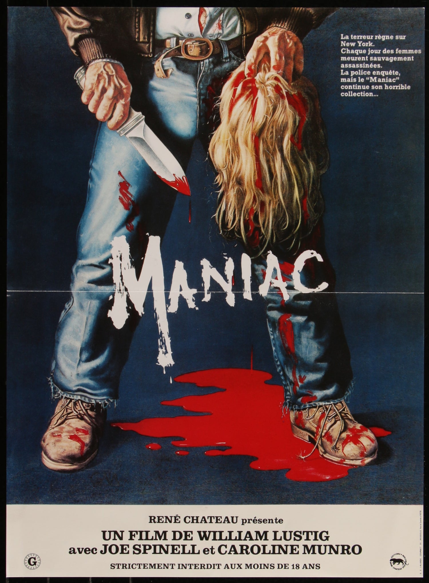 Maniac (1982) Original French 'Petite' Movie Poster