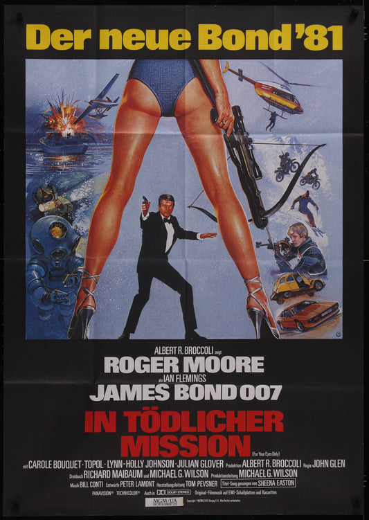 For Your Eyes Only (1981) Original German A0 Movie Poster