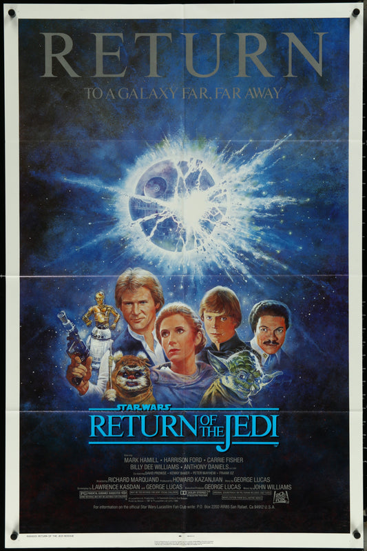 Return Of The Jedi (1985 RR) Original US One Sheet Movie Poster