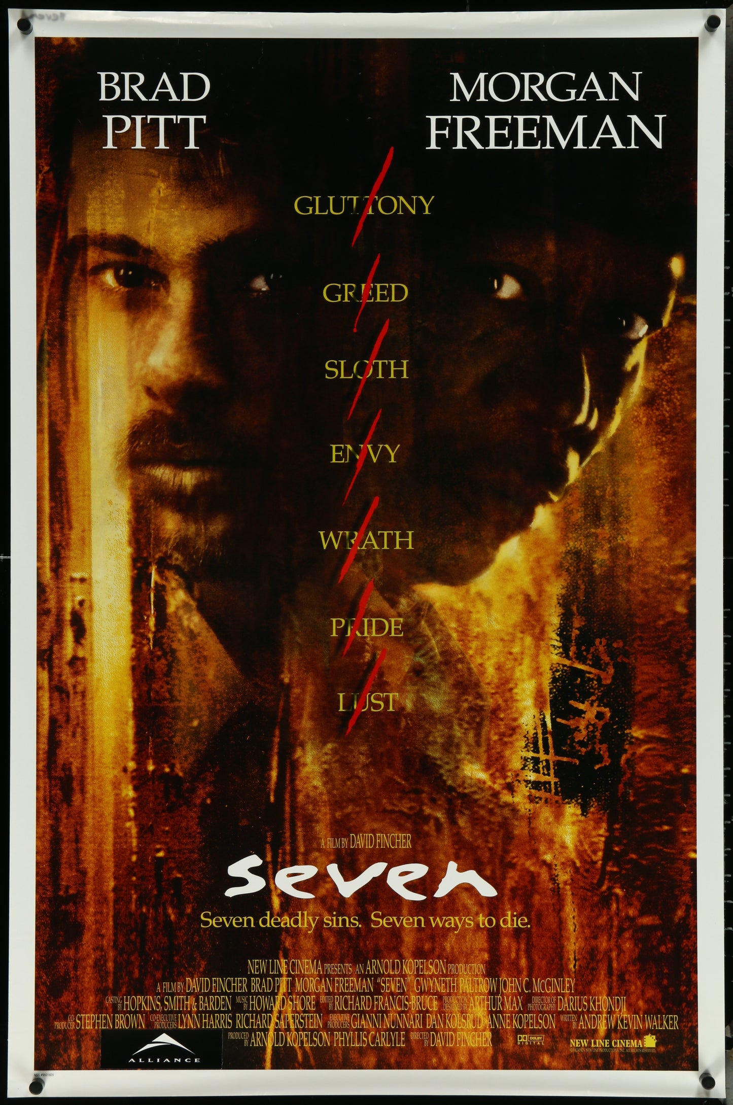 Seven (1995) Original US One Sheet Movie Poster