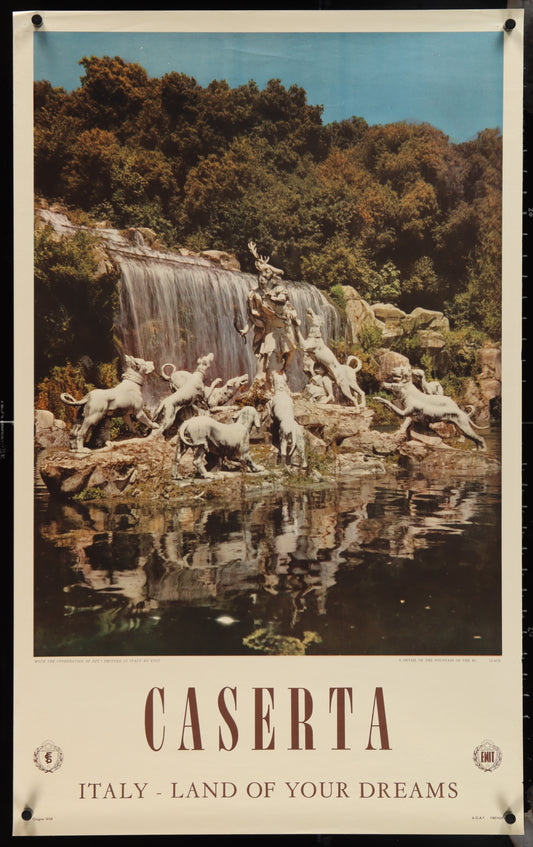 Caserta, Italy (1958) Original Unfolded Travel Poster